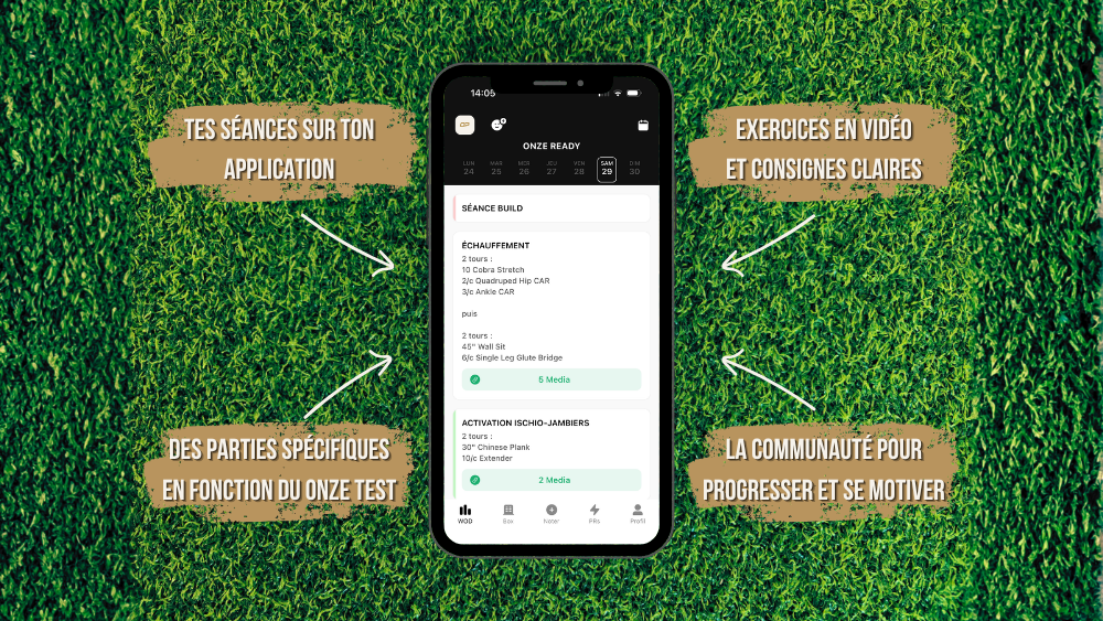 Capture de l'application ONZE READY